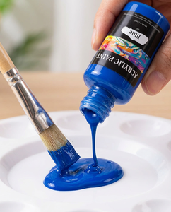 24 Colors Acrylic Paint Set Non-Toxic 30ml for <b>Canvas</b> Wood Rock Fabric Art Supplies Wholesale - Product Image 4