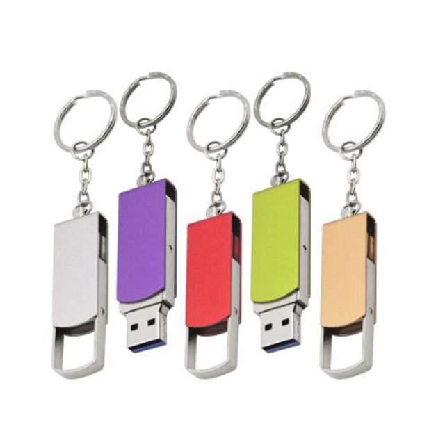Free Custom Logo Bulk Metal USB Flash Drives 2GB 1GB 2.0 Swivel Pen Drive 4GB 8GB 16GB 64GB 3.0 USB Memory Stick with Key Chain