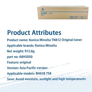 Cartouches de toner TN812 d'origine pour les copieurs Konica Minolta Bizhub Pro BH658 758 A8H5050 - Product Image 2