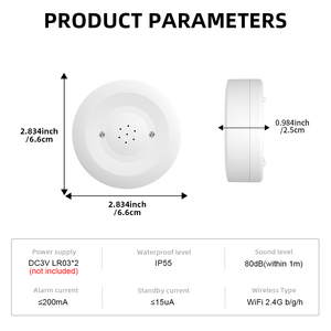 WALE Tuya WIFI <strong>Smart</strong> Water Leak <strong>Sensor</strong> <strong>Smart</strong> <strong>Home</strong> Water Overflow Level Detector Alarm