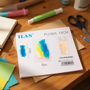 ILAN Pluma 14Cm 6Pc Crema Materiali per Artigianato - Product Image 3