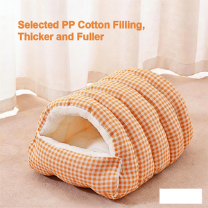 Cama Cueva para Gatos, Lavable, con Forro de Lana Polar, Cálida para Todas las Estaciones, Tipo Iglú para Gatos de Interior - Product Image 2
