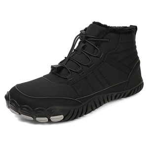 Bottes d'hiver imperméables unisexes, hauteur cheville, doublure chaude en fourrure, chaussures de randonnée d'extérieur, bout rond, tige synthétique, semelle en caoutchouc - Product Image 5