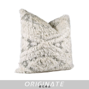 RUIYI 45X45CM <strong>White</strong> Flannel <strong>Pillow</strong> Cover Soft <strong>Fluffy</strong> Cushion for Home Decor Sofa Cushion Hotel Use Stitched Technics - Product Image 4