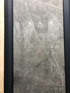 Venta al por mayor 600x600 Porcelanto Azulejos de porcelana de mármol blanco estándar brillante Azulejo de cerámica de pared negra para piso - Product Image 2