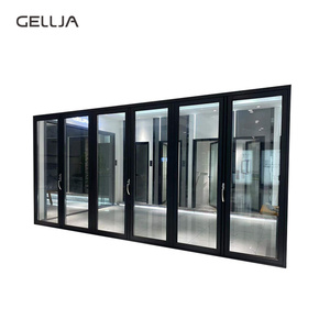Puerta Plegable de Vidrio Templado GELLJA con Certificación CE, Moderna, Resistente a Huracanes e Impermeable, de Aleación de Aluminio para Patio o Balcón 1 - Product Image 2