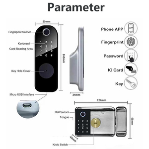 Ngoài Trời Cổng Ổ Khóa <span class=keywords><strong>Keyless</strong></span> Nhập Hệ Thống Cửa Khóa Điện Tử Nhà Kỹ Thuật Số Thông Minh Ngoài Trời Khóa Thép Cửa - Product Image 5