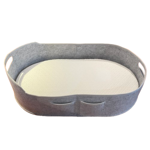 Felt <strong>Moses</strong> <strong>Basket</strong> Baby Changing <strong>Basket</strong> With Soft Baby Changing Pad - Product Image 4