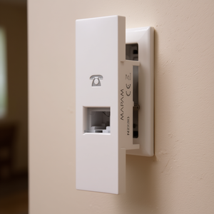 Prise téléphonique RJ11 blanche ZEN Line 8P4C, prise modulaire pour installation murale - Product Image 3