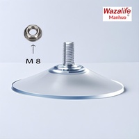 Support de rangement moderne et minimaliste sans perçage avec ventouses et patins de fixation en PVC M8 de 82 cm pour crochets de montage