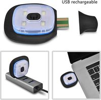 USB ricaricabile a LED luce notturna di corsa ciclismo torcia invernale in acrilico berretto cappello a maglia con ricamo 3D per uomo e donna