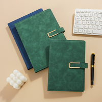 Carnet A5 en cuir PU doux au toucher, 100 feuilles, logo personnalisé imprimé, fermeture magnétique, coffret cadeau pour bureau