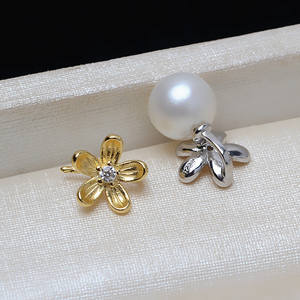Colgante de Plata 925 Hecho a Mano con Forma de Cabeza de Flor Barroca Pequeña, Cuentas con Base Flotante para Joyería, Accesorio de Colgante Vacío - Product Image 3