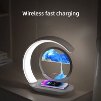 Lampe de Chevet Table Tactile Intelligente LED Multifonctionnelle Moderne avec Chargeur Sans Fil 15W et Prise Rechargeable en Silicone pour Chambre