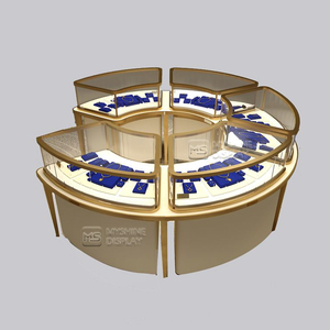 Hiện đại Vòng đồ trang sức hiển thị truy cập với ngăn kéo và gương đồ trang sức cổ điển tủ trưng bày với vàng sơn thiết kế - Product Image 1