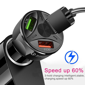 ที่ชาร์จในรถยนต์ 4 พอร์ต 6A USB QC 3.0 ได้รับการรับรองมาตรฐาน CE Rohs สำหรับโทรศัพท์มือถือ กำลังไฟ 30W ใช้งานร่วมกับ iPhone และอุปกรณ์มือถืออื่นๆ - Product Image 3