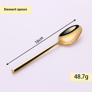 Hex Handle Golden Eco-Friendly 24-Piece Stainless Steel Flatware Set Spoon Fork Knife for Wedding Restaurant Party - Product Image 4