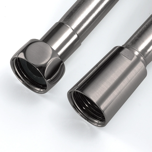 Tuyau de douche flexible en PVC gris argenté avec raccord en laiton pour salle de bain, résistant aux hautes températures, vente en gros - Product Image 6