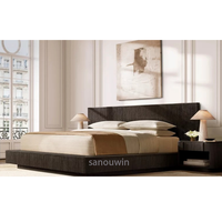 Lit en bois de chêne massif à prix abordable, populaire et très demandé, avec un support robuste, ensemble de meubles de chambre à coucher pour usage domestique