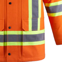 Blouson de sécurité réfléchissant en coton 100% imperméable et isolé, haute visibilité ANSI Classe 2, pour l'hiver, fourni par l'usine