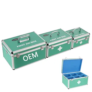 एल्यूमीनियम मिश्र धातु क्लिनिक आउट पेशेंट बॉक्स घरेलू स्टैंडिंग मेडिकल बॉक्स आपातकालीन दवा भंडारण बॉक्स