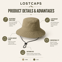 Chapeau Bob Extérieur Personnalisé avec Sangle de Menton Réglable Léger pour Randonnée Pêche Camping Protection UV Cyclisme Voyage Soleil OEM