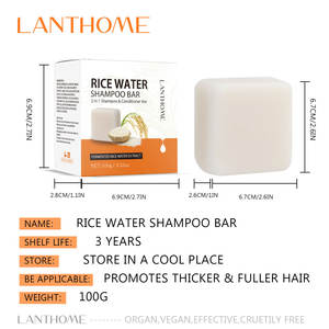 Shampoing Solide au Riz 100g OEM Marque Privée Acides Aminés de Son de Riz Croissance Végétalienne - Product Image 6