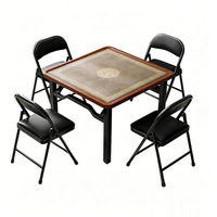 Table de Mahjong Pliante Portable Double Usage – Table à Manger pour la Maison, les Salles de Jeux d'Échecs et de Cartes, et le Mahjong