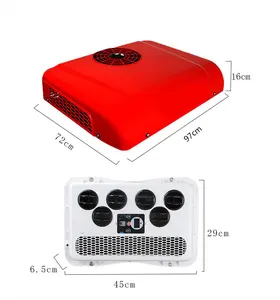 Integrated Rooftop Dc 12v 24v Parking Mini Air Conditioner for Truck Rv Camper Tractor Excavator