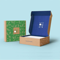 Boîtes rigides en carton recyclable personnalisées avec gaufrage, fermeture magnétique et poignée - Emballage en carton ondulé pour cadeaux et artisanat