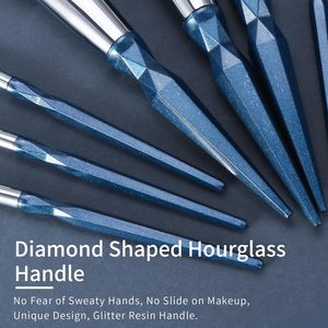 Ensemble de pinceaux de <span class=keywords><strong>maquillage</strong></span> professionnel vegan pour femmes de <span class=keywords><strong>marque</strong></span> privée personnalisé Pro Bleu bon marché - Product Image 6