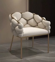 Chaises de loisirs en velours doré de luxe nordique, vente en gros d'usine, pour salle à manger, hôtel, salon, avec cadre métallique et coussin moelleux, mobilier de maison