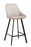 Chaise de bar de luxe en velours champagne, tabouret de comptoir rembourré confortable, siège souple, tabouret haut pour salle à manger et extérieur