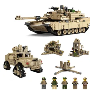 KAIZI Army Blocks M1A2 Tank Model Plastic Toys Vehicle Two Game play Kids Gift