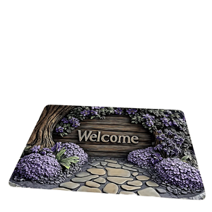 Alfombras de Entrada Modernas y Elegantes con Diseño Floral Persa, de Pelo Corto, de Poliéster, Antideslizantes, Hechas a Máquina, Lavables a Máquina, 5-6 mm - Product Image 1