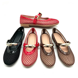 <span class=keywords><strong>Ballerine</strong></span> Eleganti da Donna con Suola Morbida e Cinturino Regolabile, Stile Africano Moderno, Trasparenti in Rete - Product Image 2