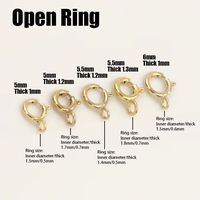 America Trend Bracelet rempli d'or 14K Anneaux à ressort Fermoirs Hip Hop Pendentif 5mm 5.5mm 6mm 7mm pour DIY Jewelry Necklace Making