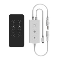 F1-D + RC11CH * 5A 5-24VDC Contrôleur LED IR 3 boutons + Télécommande Bouton Gradateur Ensemble pour Bande Lumineuse de Couleur Unique