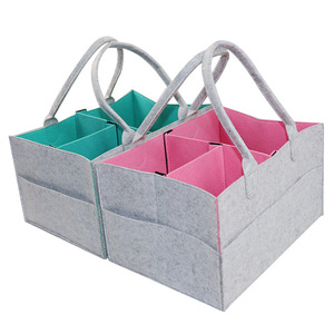 กระเป๋าผ้าอ้อม Hongtong ขนาด 34x24x18 ซม. กระเป๋าเก็บของสำหรับคุณแม่แบบมีหลายช่องพร้อมหูหิ้วสำหรับของใช้จำเป็นของลูกน้อย - Product Image 5