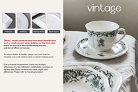 Service de table en céramique bleu et blanc de luxe, style vintage français, motif floral sur fond blanc, assiettes, bols, tasses, soucoupes en porcelaine