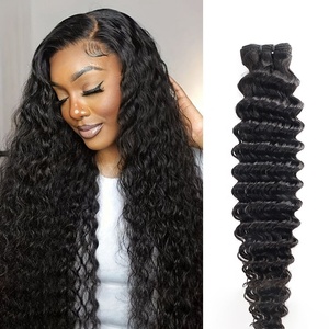 Extensioni per capelli veri naturali a onda profonda, leggere, in trama, tipo parrucca - Product Image 1