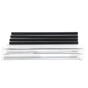 Dùng một lần 0.8x21cm đen nhựa ống hút với giấy bọc cho nước & nước trái cây uống cho các bên - Product Image 6