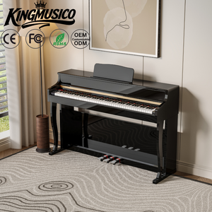 Piano Digital Profesional de 88 Teclas Contrapesadas con Funciones de Doble Teclado/División/Metrónomo/Transposición, 81 Polifonías, Piano Eléctrico para el Hogar GHB05 - Product Image 2