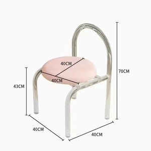 เก้าอี้โปร่งใสแบบเรียบง่ายทันสมัยเก้าอี้สำนักงานทำจากอะคริลิคไม่มีที่วางแขนเก้าอี้รับประทานอาหาร - Product Image 6