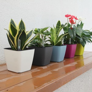Flower Pot Planter 2021 Hot Sale Stackable Planter Self Watering Flower Plastic Plant Pots For Gardening