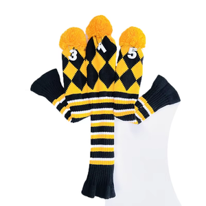 Dericsson Knit Custom Golf Club <b>Head</b> <b>Covers</b> 3 Pcs Set Driver & Fairway HeadCovers Protective Golf Club Accessories - Product Image 1