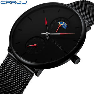 Reloj Minimalista para Hombre de 42 mm, Resistente al Agua, con Fase Lunar, Manecillas Coloridas, Correa de Malla, Personalizable OEM/ODM, Reloj de Pulsera de Cuarzo para Negocios - Product Image 3