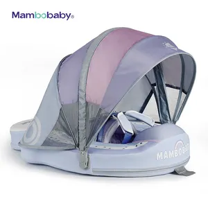 Hot sale 2023 Mambobaby Non-inflatable Baby Float Adjustable Sunshade Baby Swimming Pool Float Air Free Baby Spa Swimming Ring