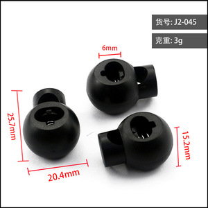 ตัวล็อคแบบสปริงทรงกลมพลาสติกปรับได้สำหรับอุปกรณ์เสริมเสื้อผ้า J2 045 ทนทานต่อการสึกหรอ สีพื้น - Product Image 6