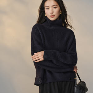 Maglione da Donna in Cashmere 100% a Collo Alto, Nuovo Design di Tendenza, Disponibile in Magazzino - Product Image 2